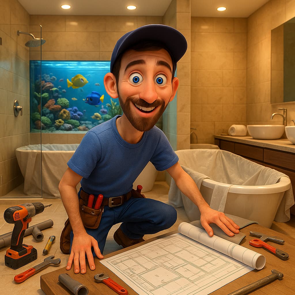 Bathroom remodel in progress