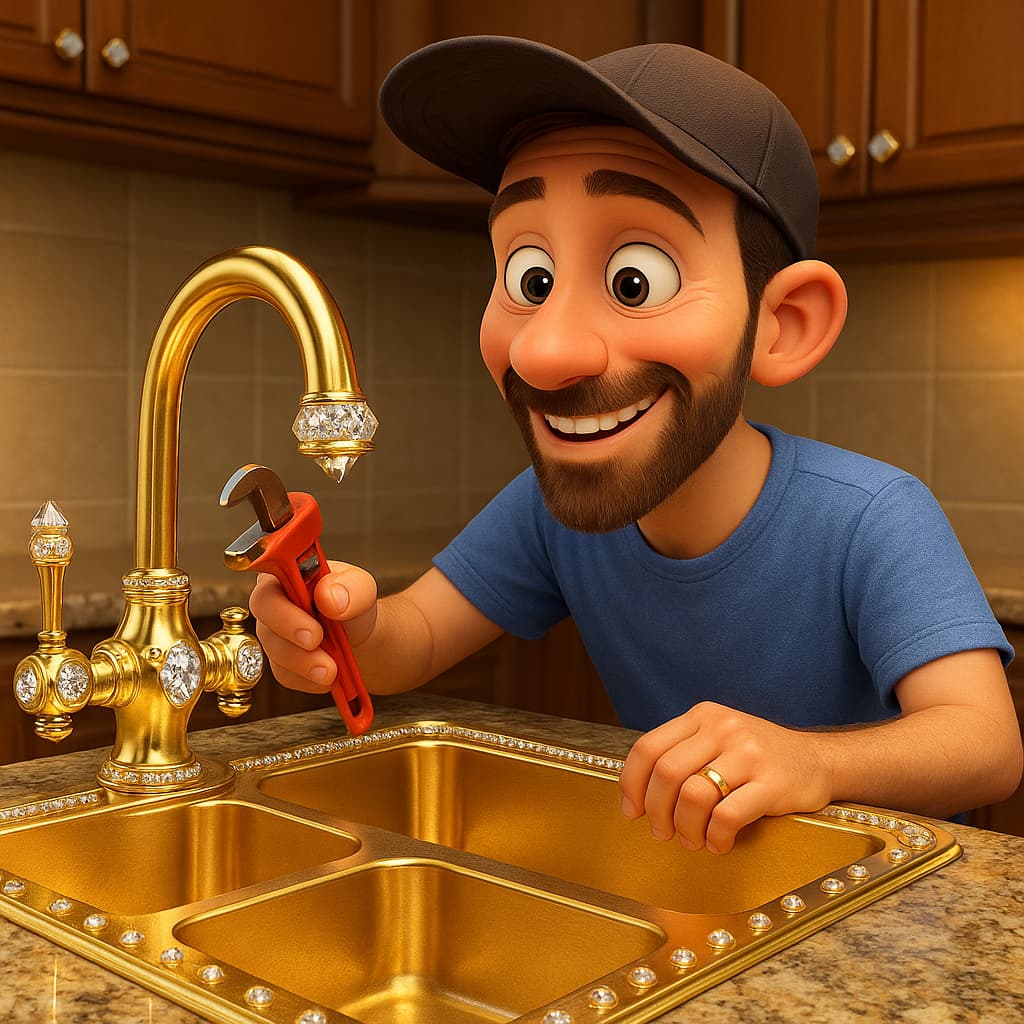 Kitchen sink and faucet install